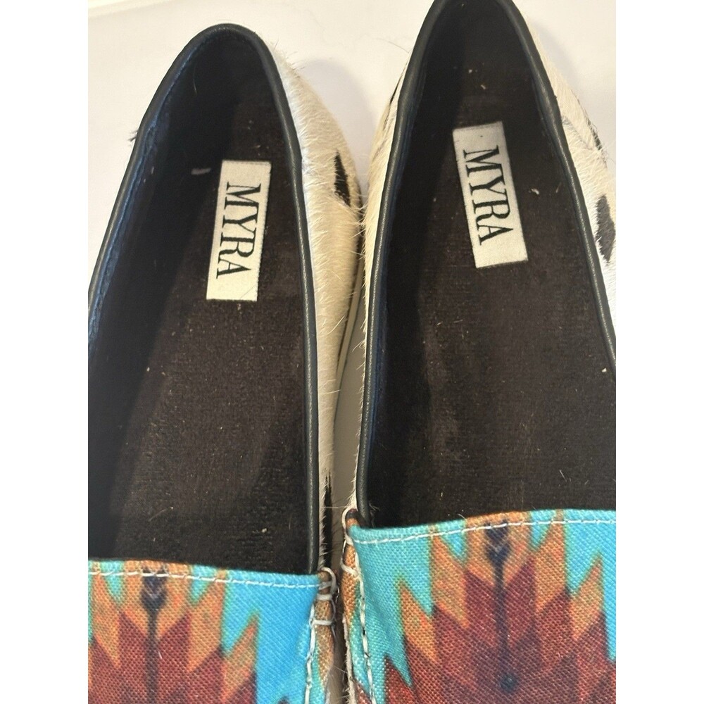 Myra Bag Women's Effervescent Sneakers, featuring a cowhide hair-on-hide body - Picture 4 of 5